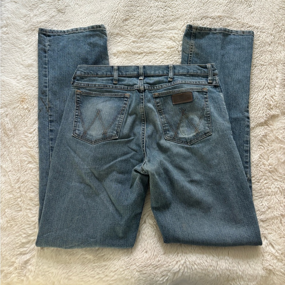 Wrangler 02 Competition Advanced Comfort Classic Men's Blue Denim Jeans